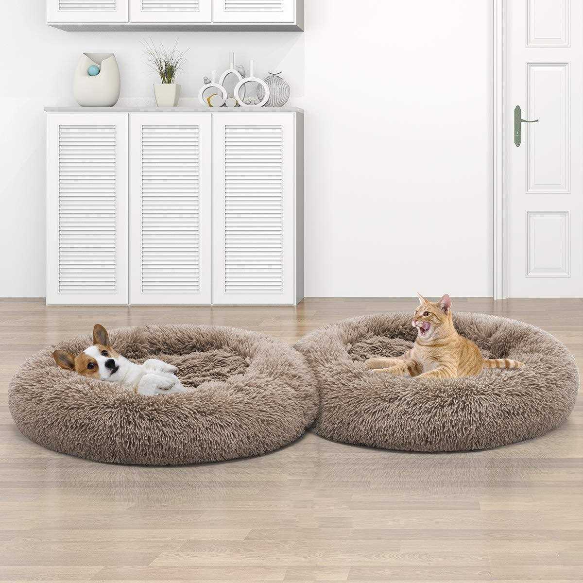 Orthopedic Donut Cuddler Round Washable Dog and Cat Bed U54811