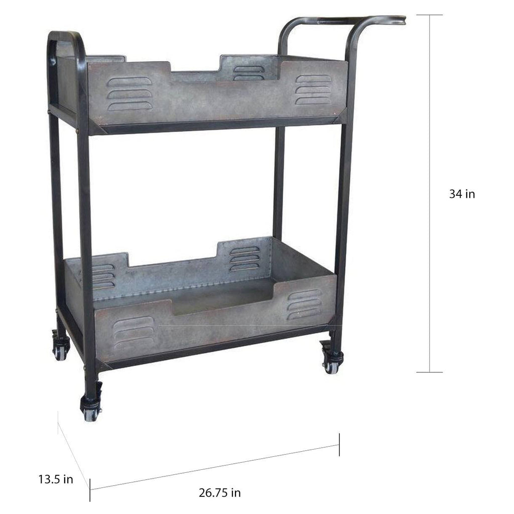 Industrial Metal Bar Cart H989174