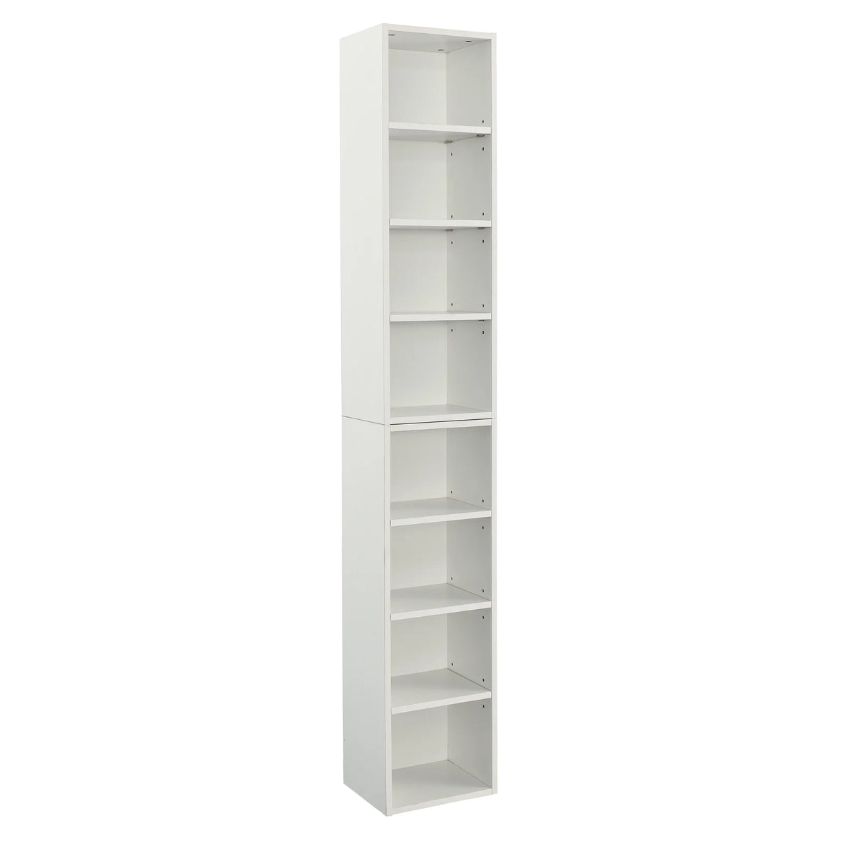 8-Tier Media Tower Rack Storage Cabinet with Adjustable Shelves J299