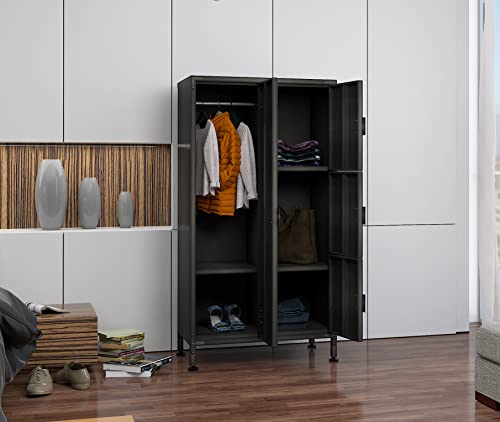 Metal Locker Storage Cabinet with 6 Lockable Doors M3631