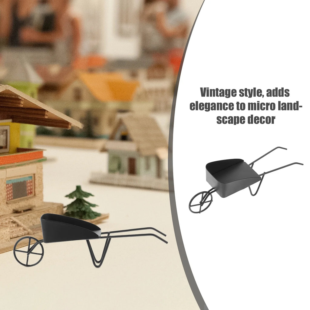 Mini Vintage Metal Wheelbarrow M1613