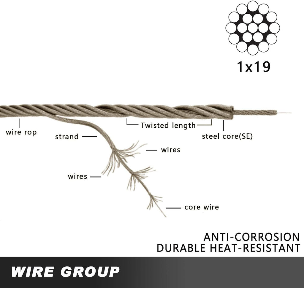 500FT 1/8 T316 Stainless Steel Cable R41138