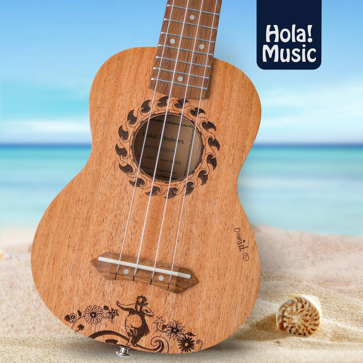 Mahogany Soprano Ukulele Bundle with Padded Gig Bag R4526