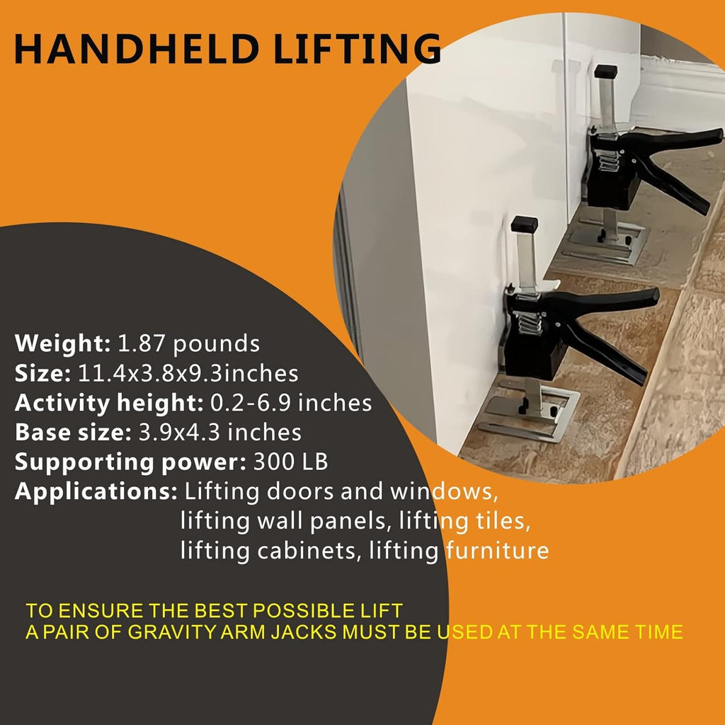 150KG Hand Jack Tool Furniture Lifting Levelers (2PCS) A36268