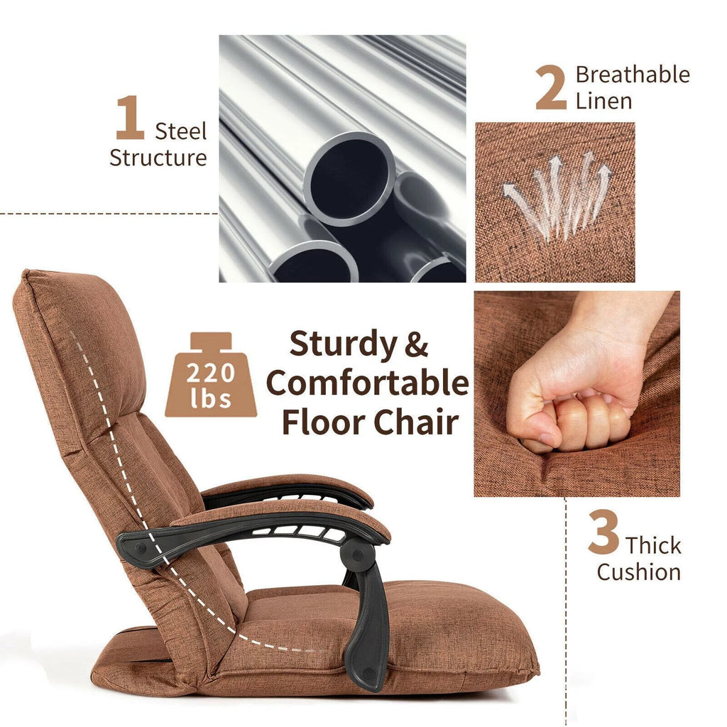 Brown 14-Position Floor Chair J326687