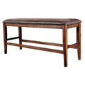 Solid Wood Counter Height Bench in Dark Oak T9178