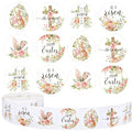 1000Pcs Assorted Round Christmas Stickers in Roll O549519