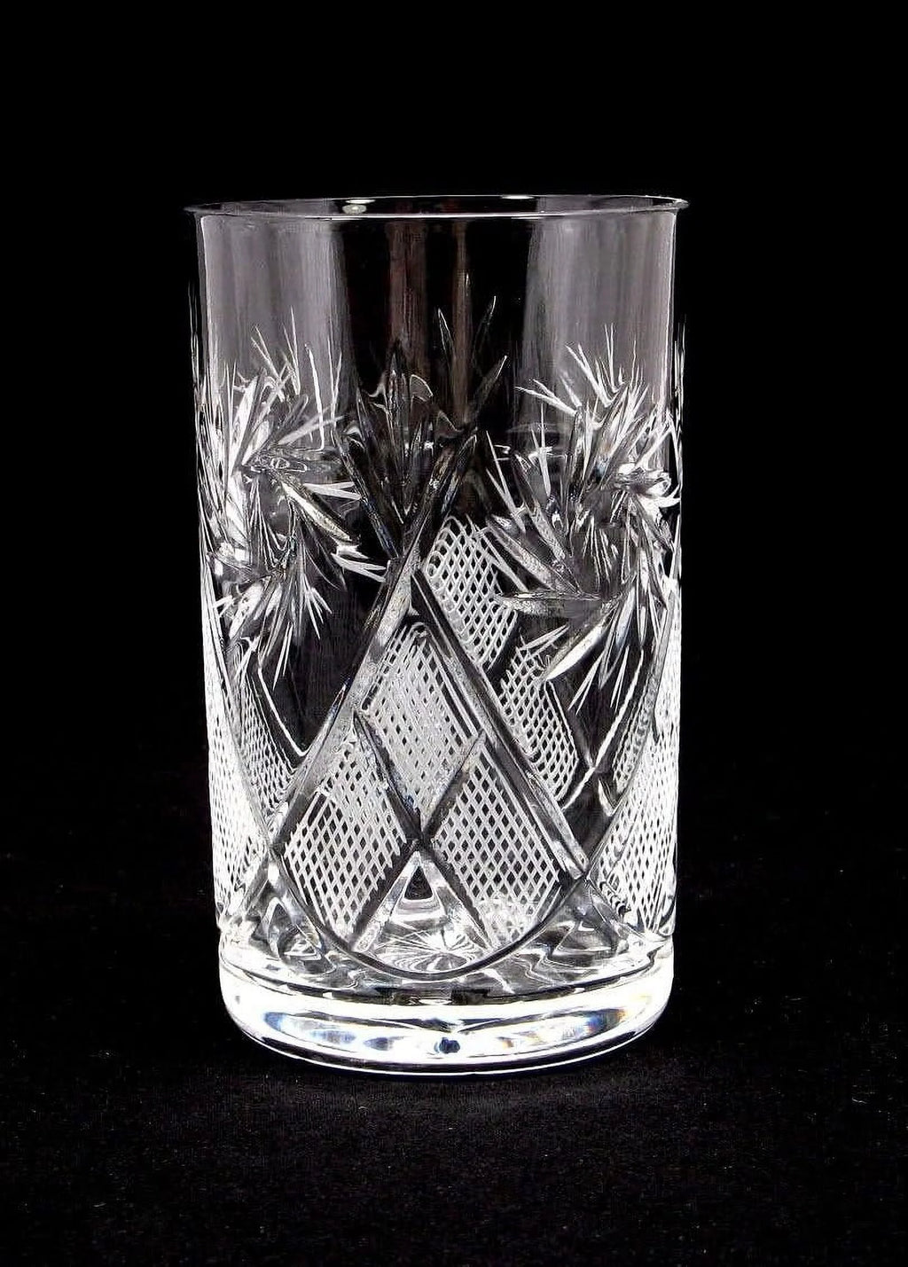 Russian Crystal Hot Tea Glass 8.5 Oz & Metal Glass Holder H853