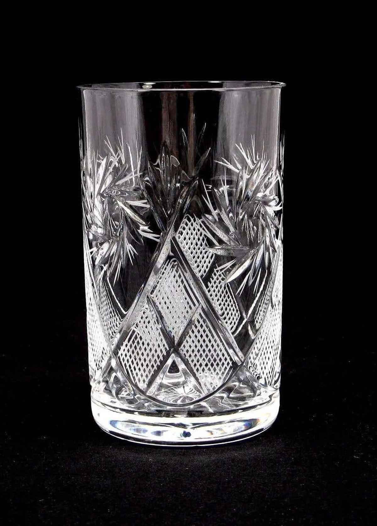 Russian Crystal Hot Tea Glass 8.5 Oz & Metal Glass Holder H853