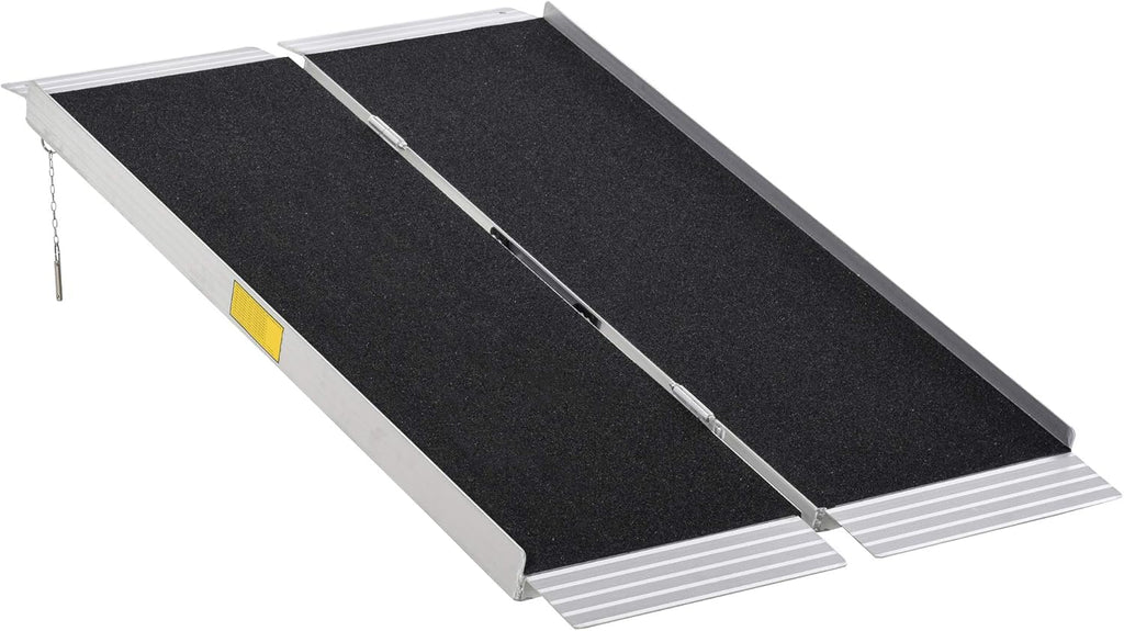Portable Wheelchair Ramp Aluminum Threshold Single-fold with Carrying Handle L333