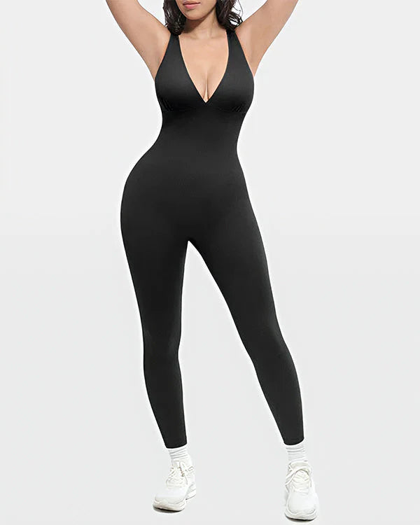 V Neck Sculpting Jumpsuit I755770