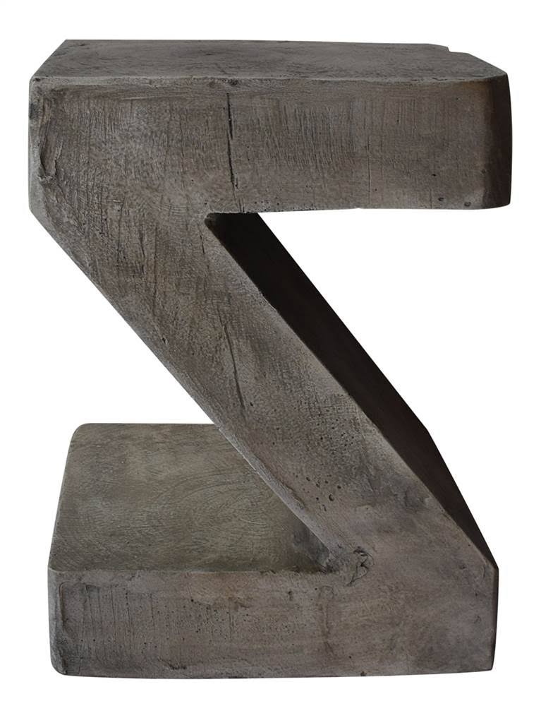 16 in. Light Gray Concrete Accent Table K1765