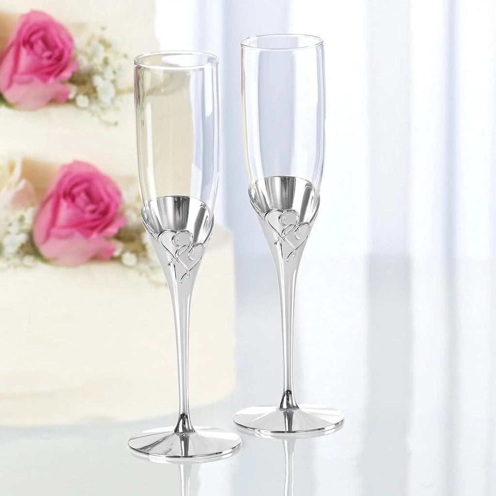 Set Of 2 Engraved Champagne Flutes F41240