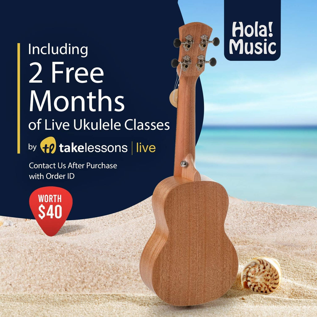 Mahogany Soprano Ukulele Bundle with Padded Gig Bag R4526