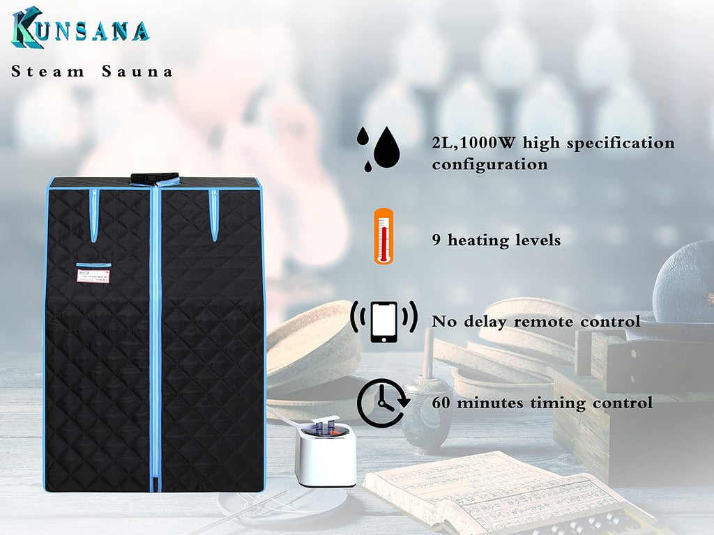 Steam Sauna Tent with 2L 1000 Watt Steam Generator Q78057