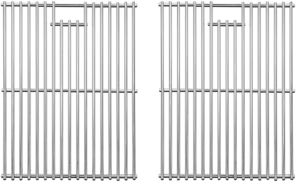 Solid 304 Stainless Steel Grill Grates Replacement, 2 Pcs 17 3/8" Pack of 2 O645