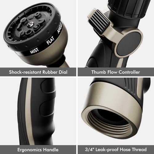 Heavy Duty Metal Garden Hose Wand with 10 Spray Patterns K3062