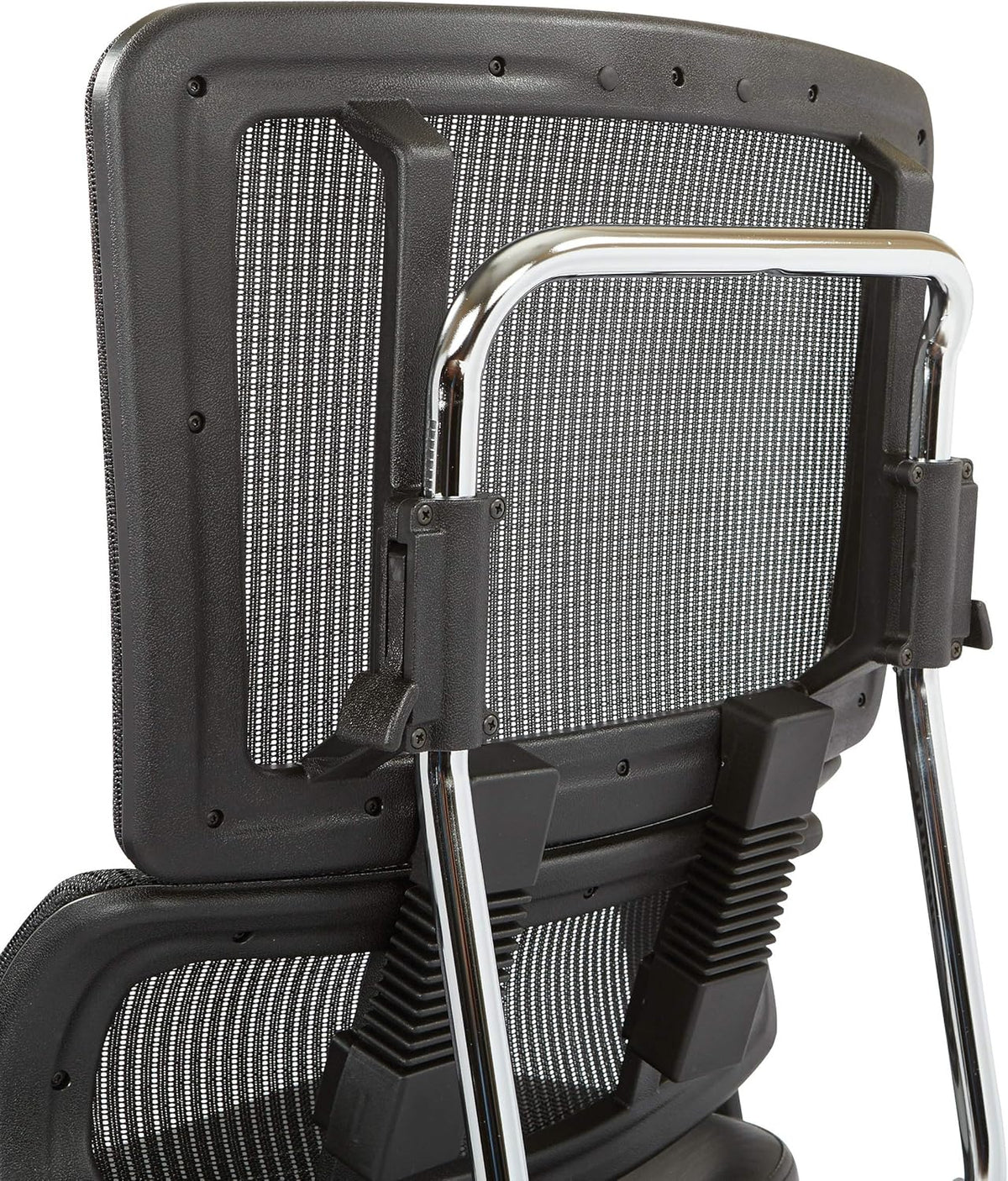 Black Mesh Back Managers Chair with Polished Aluminum Base O236474