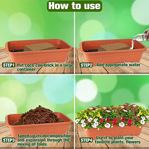 10 Pack 24 Gallons 14Lbs Compressed Coco Coir Potting Soil W47128