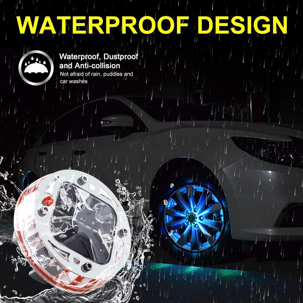 Solar Motion Sensor Wheel Tire Light 4Pack Y802