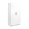 White Wardrobe Closet with Hanging Rail K14260