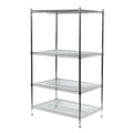 Chrome Wire Shelving Unit, 4 Shelves W864