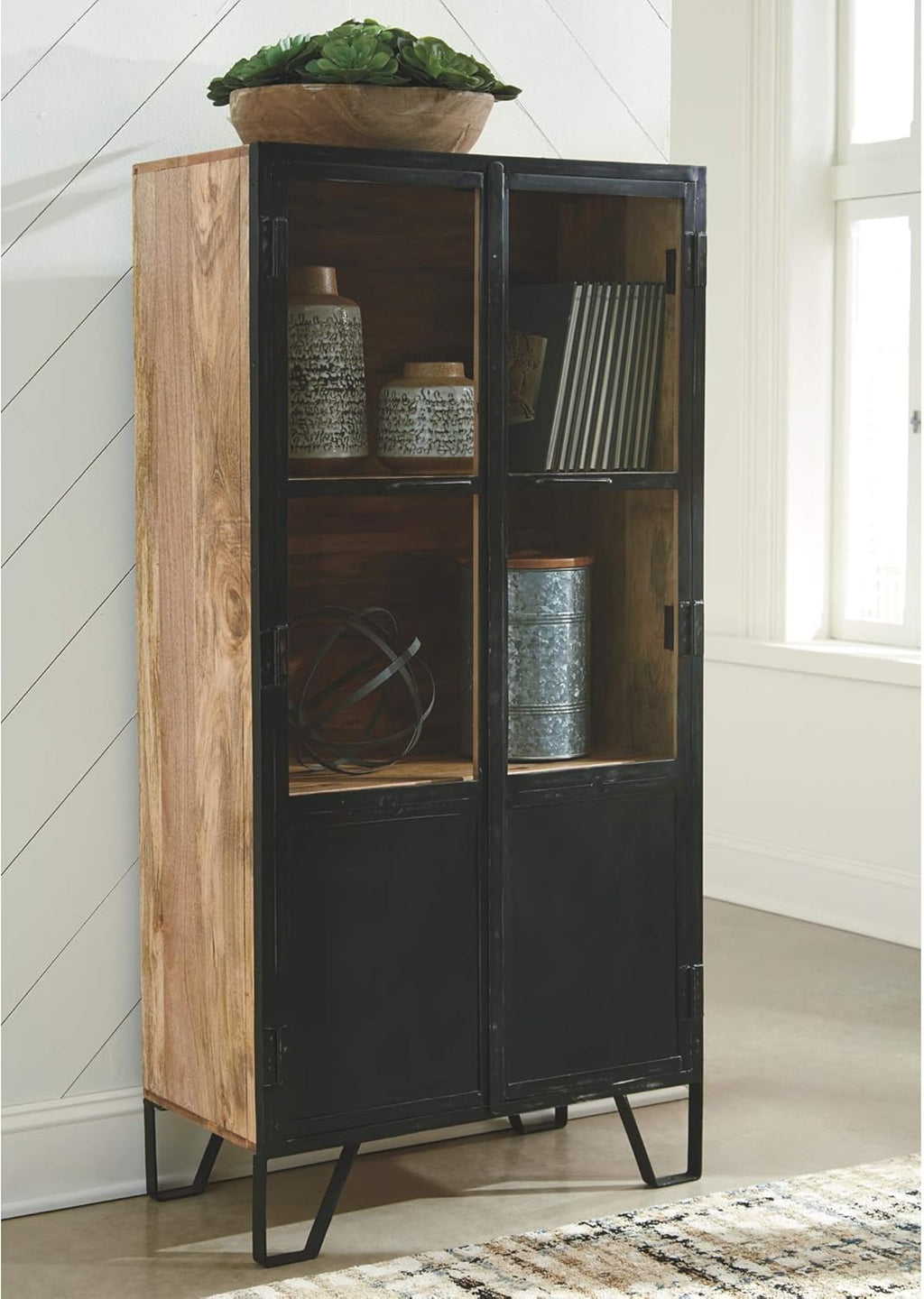 Black Brown Accent Cabinet M188851