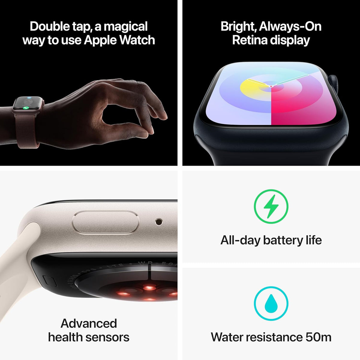 Midnight Aluminum Case 45mm Smartwatch with Midnight Sport Band H9064