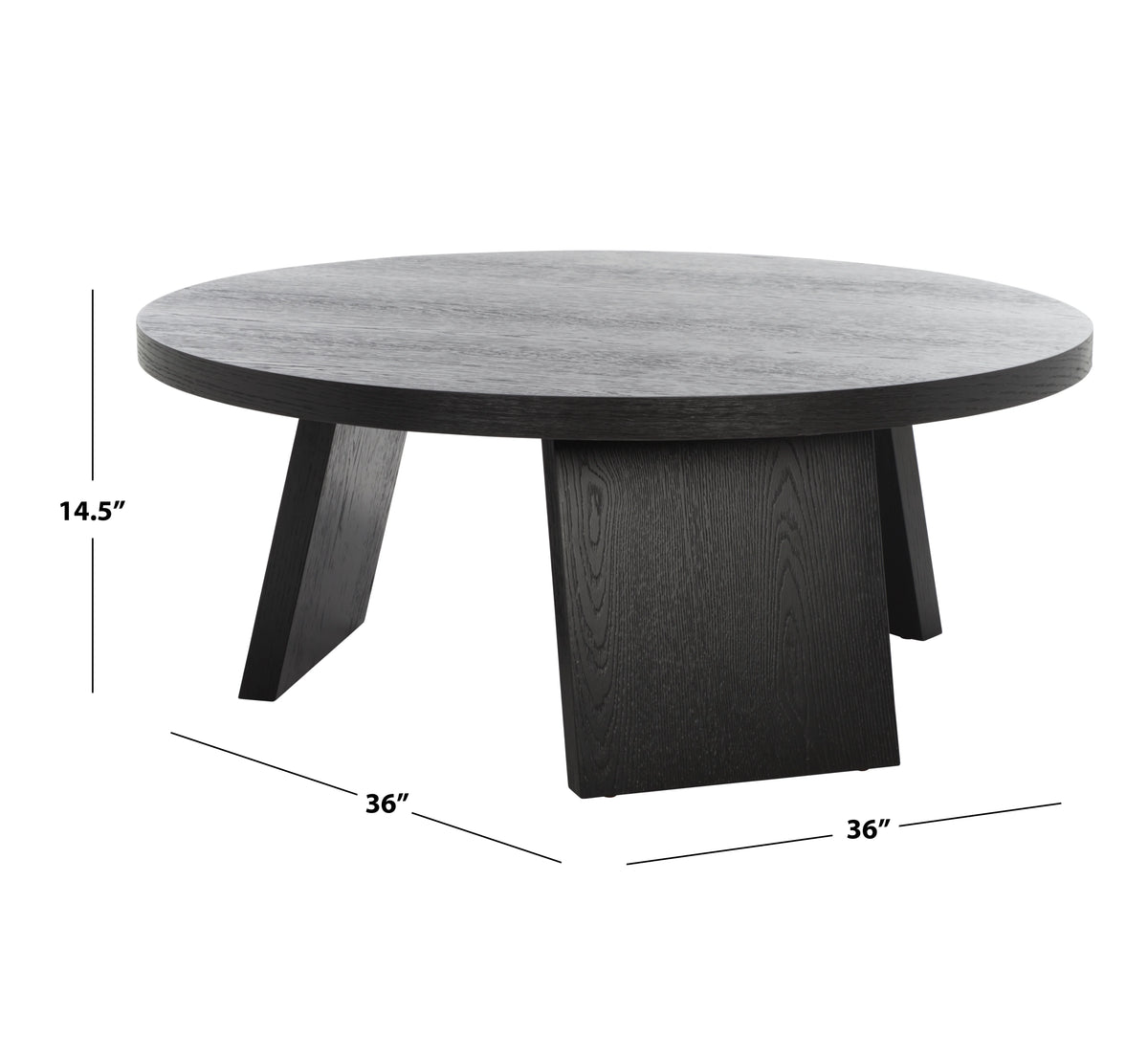 Black Round Wood Coffee Table M590623