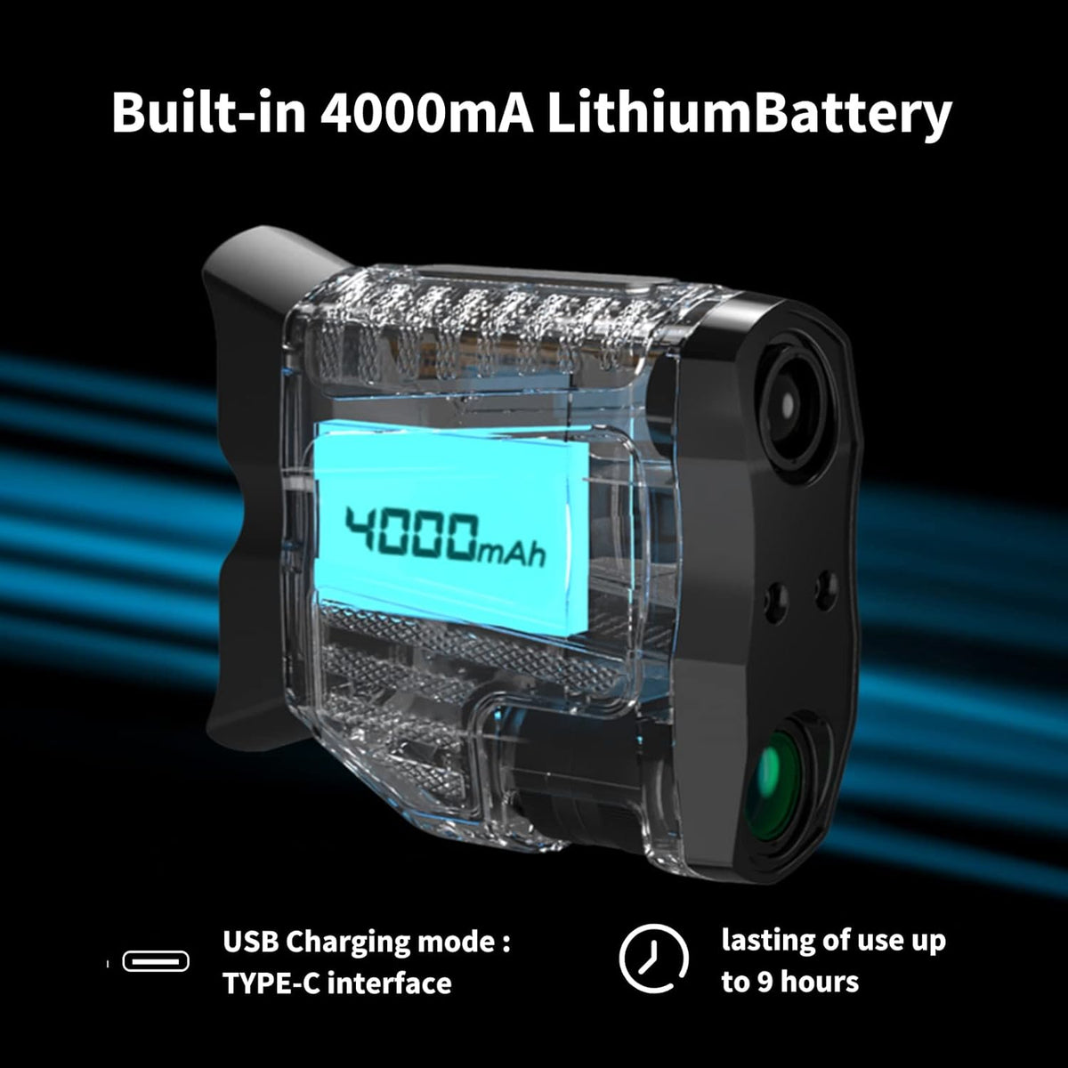 Night Vision Goggles with 10X Optical Zoom, 1080P Video, 3.2 LCD, Rechargeable Battery V7320