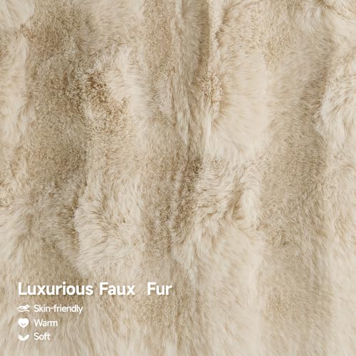 Faux Fur Bean Bag Chair with Ottoman O253