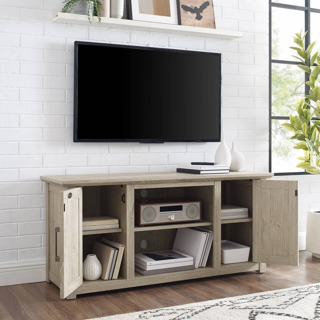 Frosted Oak Low Profile TV Stand L465