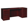 Mahogany Laminate 2 Drawer Double-Pedestal Credenza G32708