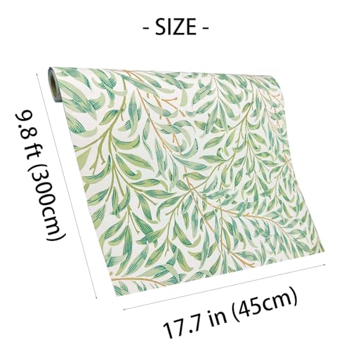 Sage Green Floral Peel and Stick Wallpaper 17.7in X 9.8ft Z631
