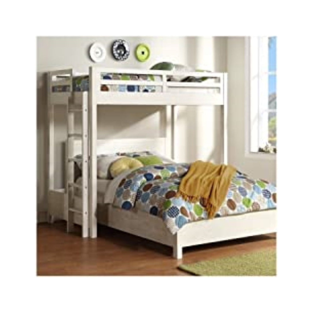 Twin Loft Bed Weathered White G237