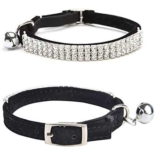 Soft Velvet Adjustable Cat Collar with Bells R576376