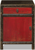 Distressed Red and Black Chinese Cabinet P6592
