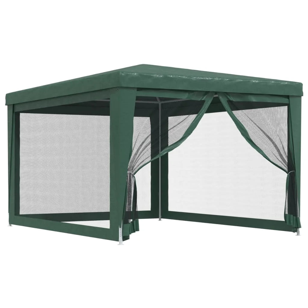 Green 9.8'x13.1' HDPE Party Tent with 4 Mesh Sidewalls S112