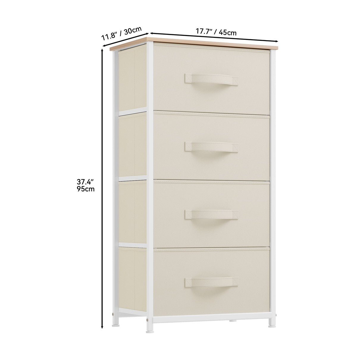 Fabric 4 Drawer Dresser Y353