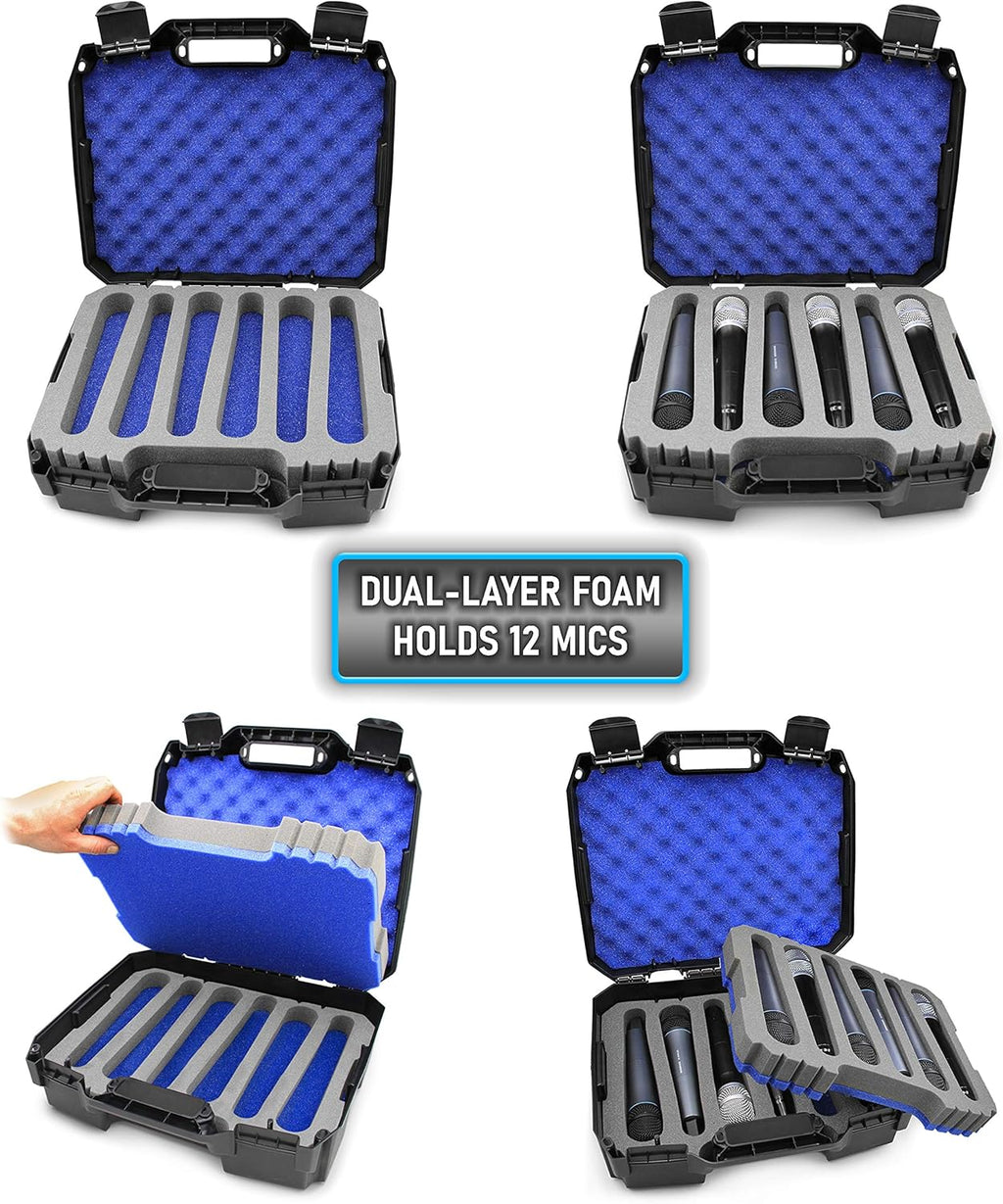 Hard Case Compatible with 12 Handheld Microphone System, Case Only P1128
