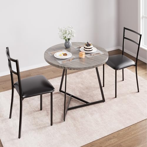 Rustic Brown 3 Piece Dining Table Set B2611