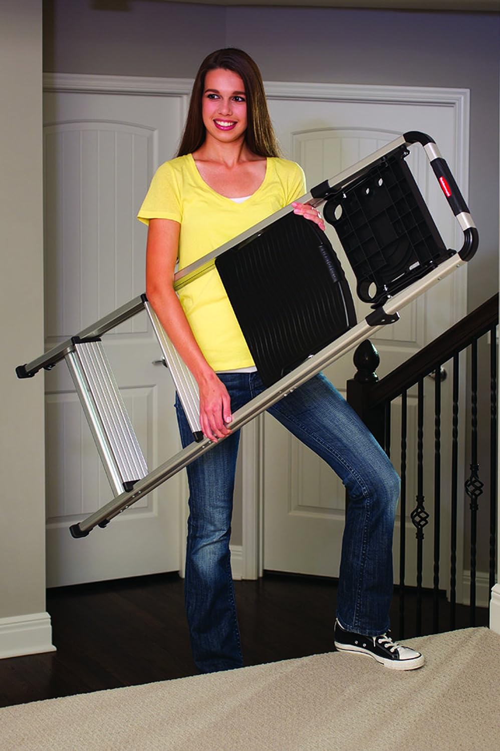 3-Step Ultra Light Aluminum Step Stool with Project Tray D477