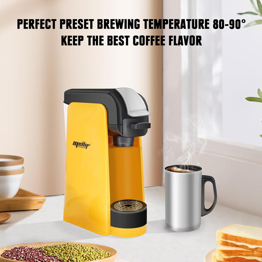 Cordless Coffee Maker for Dewalt 20V Max Battery, Portable Single-Serve Brewer for K-Cup Pods and Ground Coffee E9093