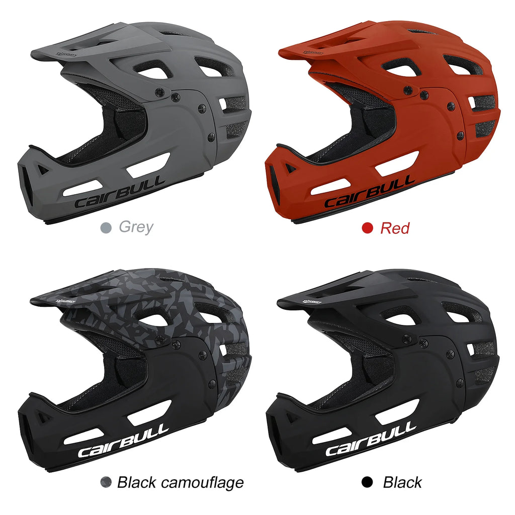 Full Face Bike Adult Cycling Helmet with Detachable Chin Guard and Visor U48998
