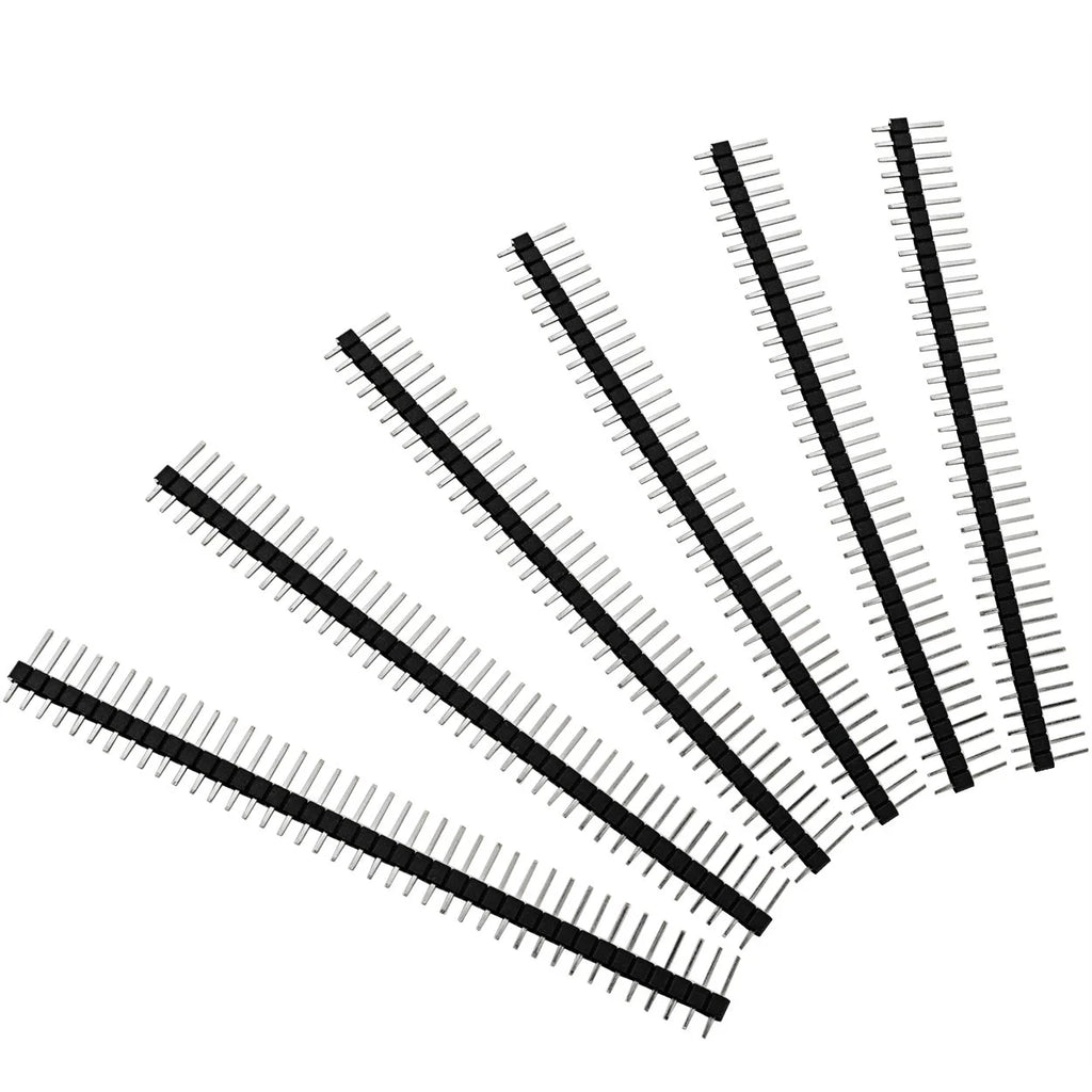 100pcs Male Header Pins Straight Single Row 40 Pin 0.1 Inch 2.54mm Connector D699