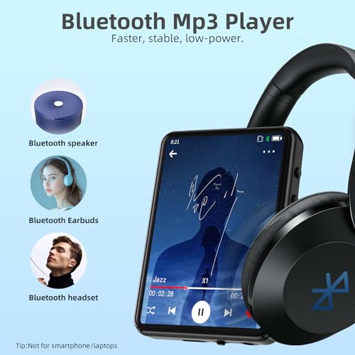 Black 32GB Bluetooth MP3 Player with Touch Screen E558