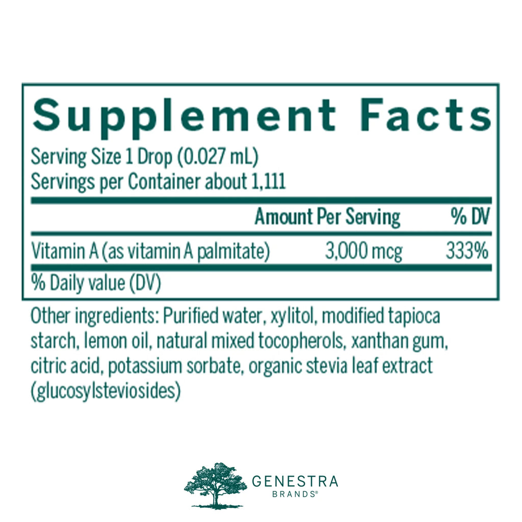 Vitamin A Liquid Citrus Flavor 1 Fl Oz F307