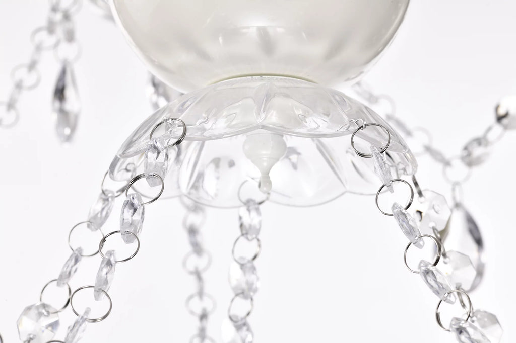 White 5-Light Mini Crystal Chandelier H56089
