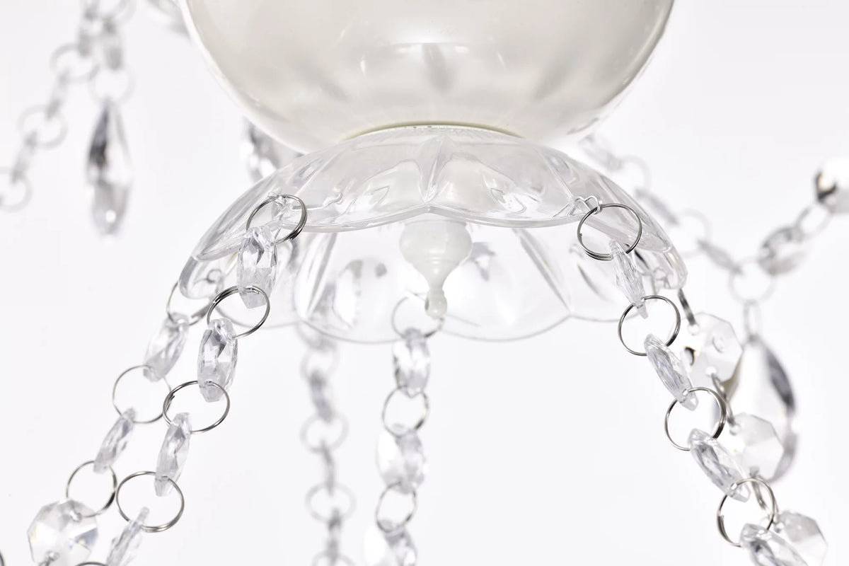 White 5-Light Mini Crystal Chandelier H56089