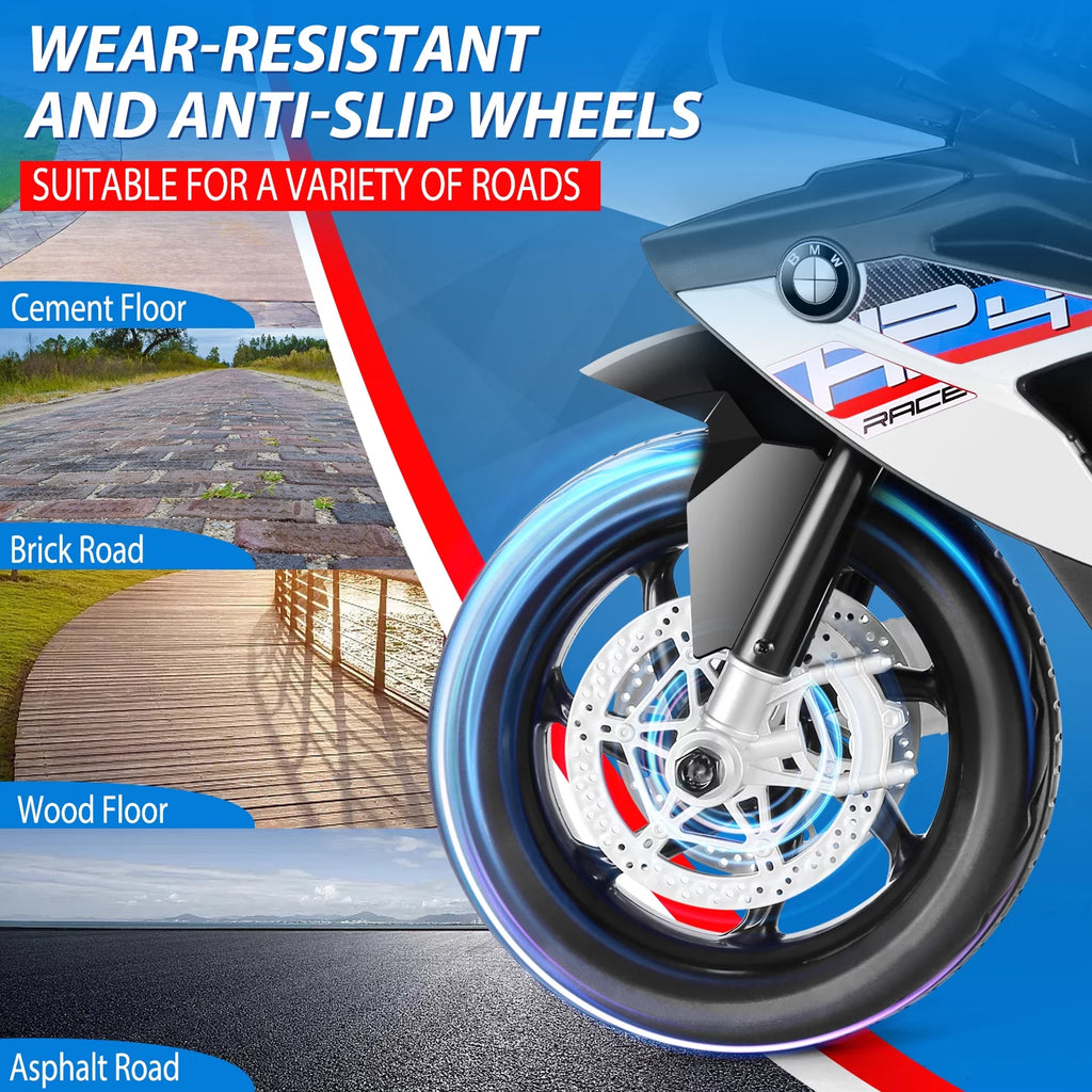 12V White 3 Wheels Kids Ride on Motorcycle G991